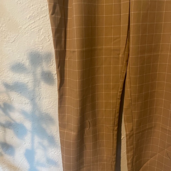 Topshop Tan Checkered Pants - Picture 4 of 7